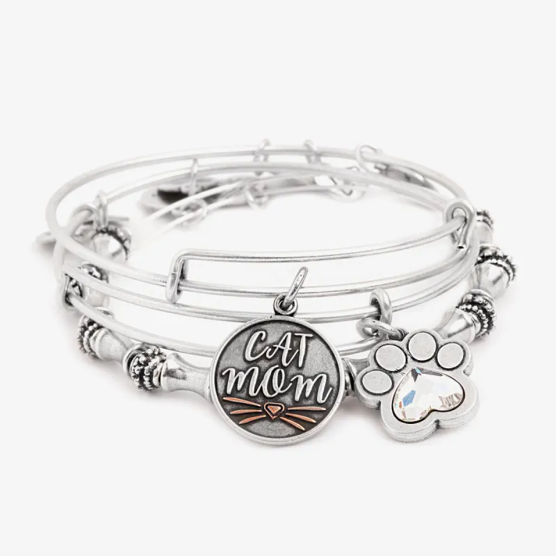 'Cat Mom' Charm Bangle, Set of 3 sold by Alex and Ani
