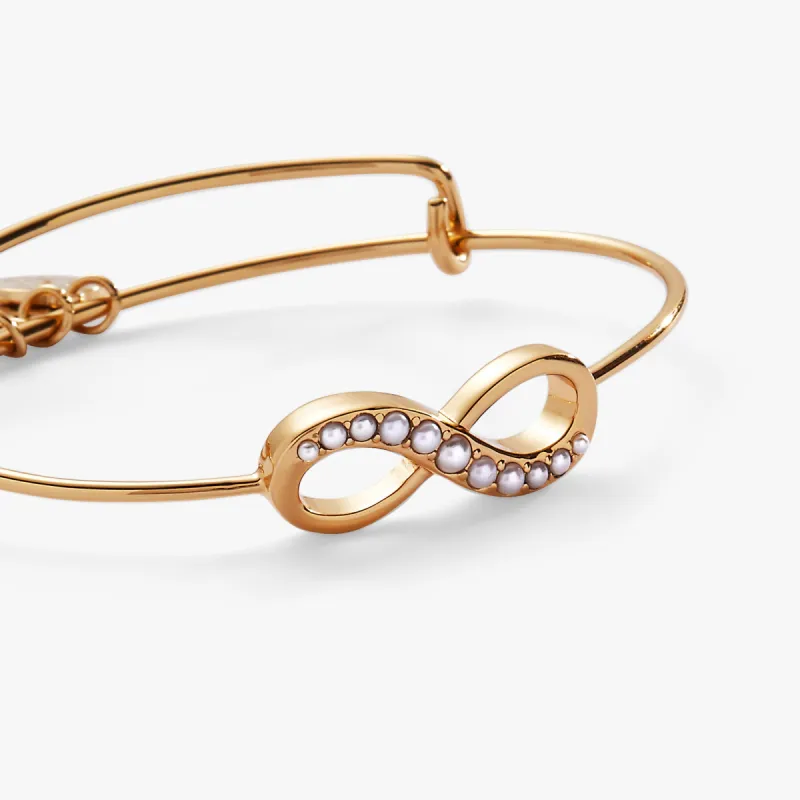 Pearl Infinity Inline Bangle sold by Alex and Ani