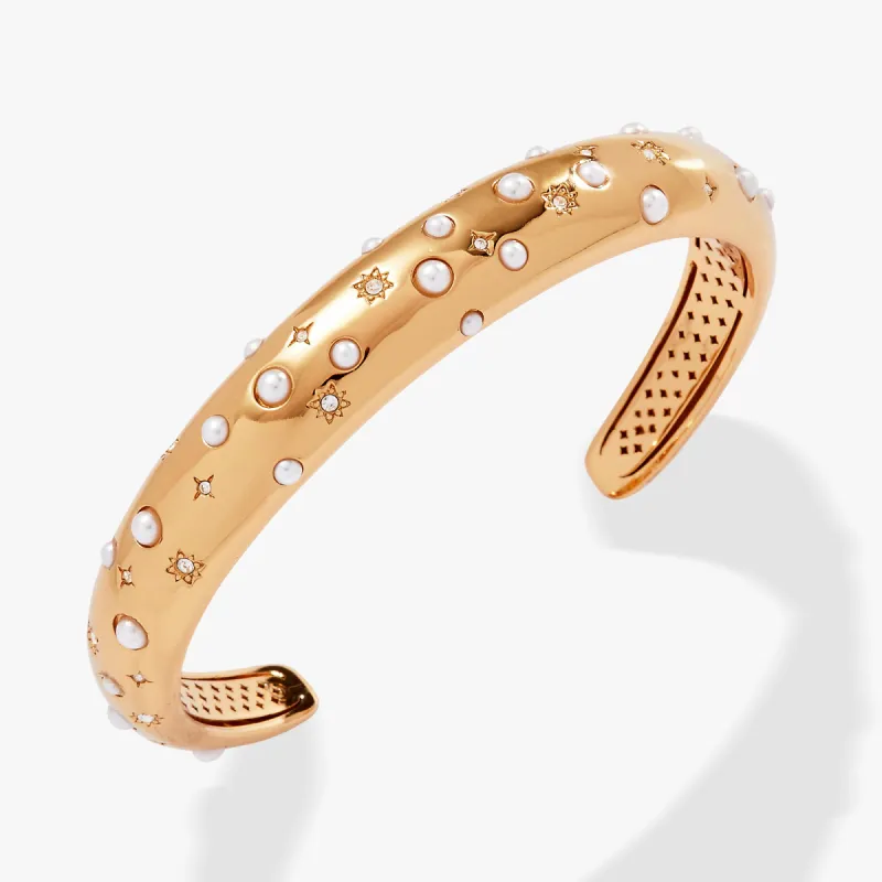 Pearl and Crystal Cuff Bracelet sold by Alex and Ani
