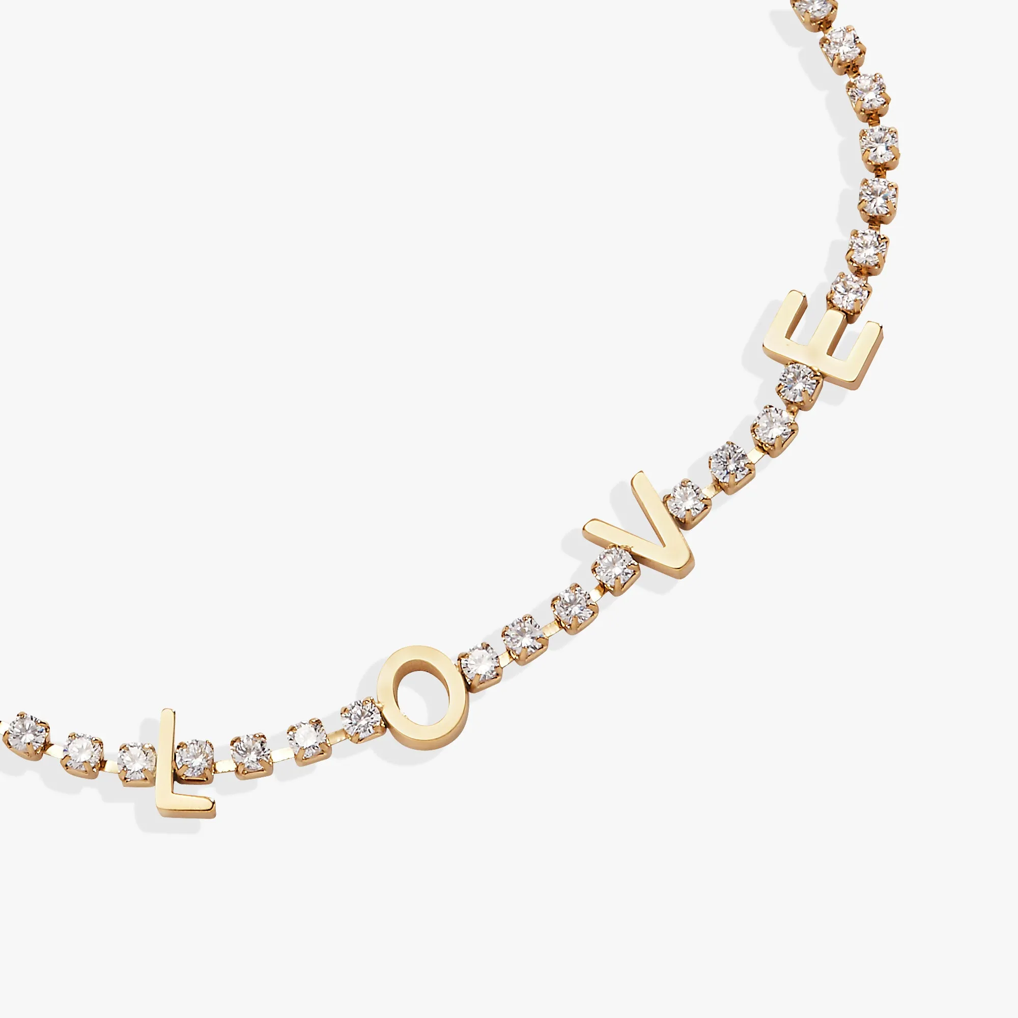 “Love” Crystal Tennis Bracelet sold by Alex and Ani product image thumbnail 2