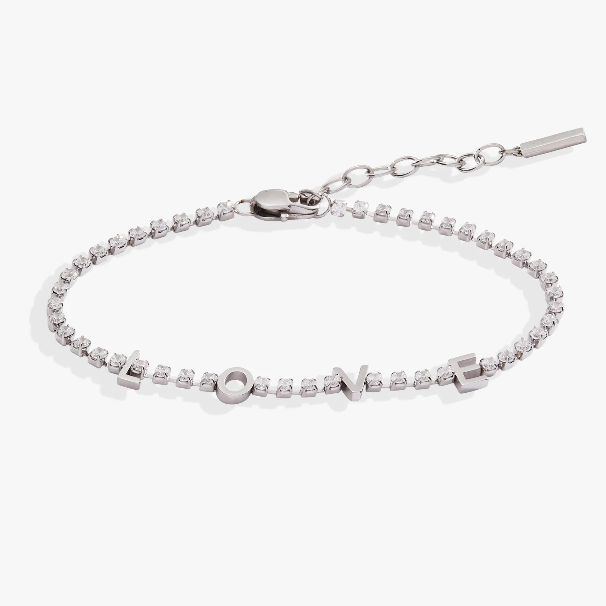 “Love” Crystal Tennis Bracelet sold by Alex and Ani product image thumbnail 4