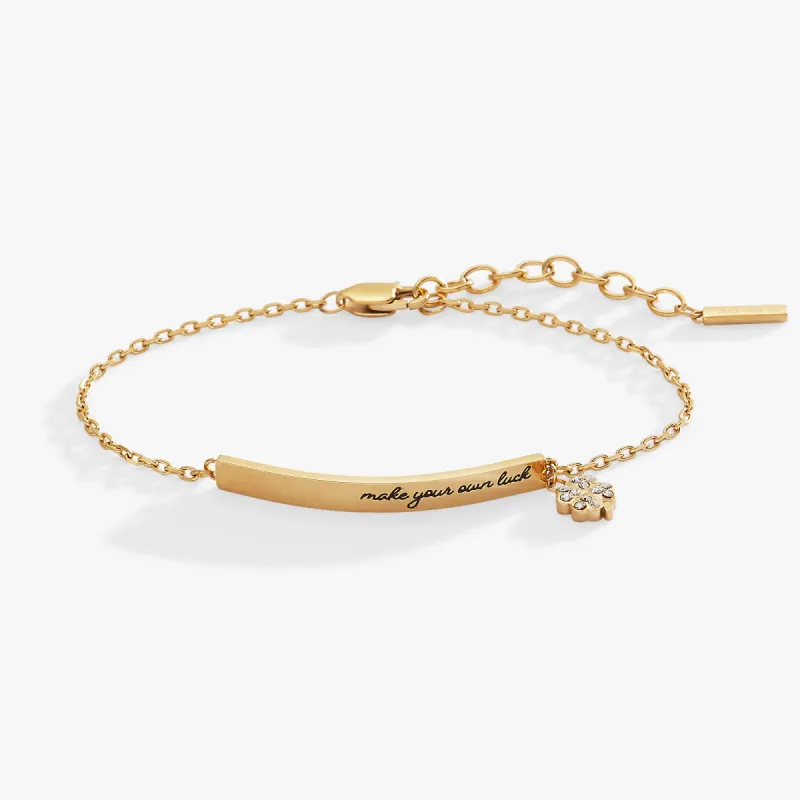 "Make Your Own Luck" Inline Bracelet sold by Alex and Ani