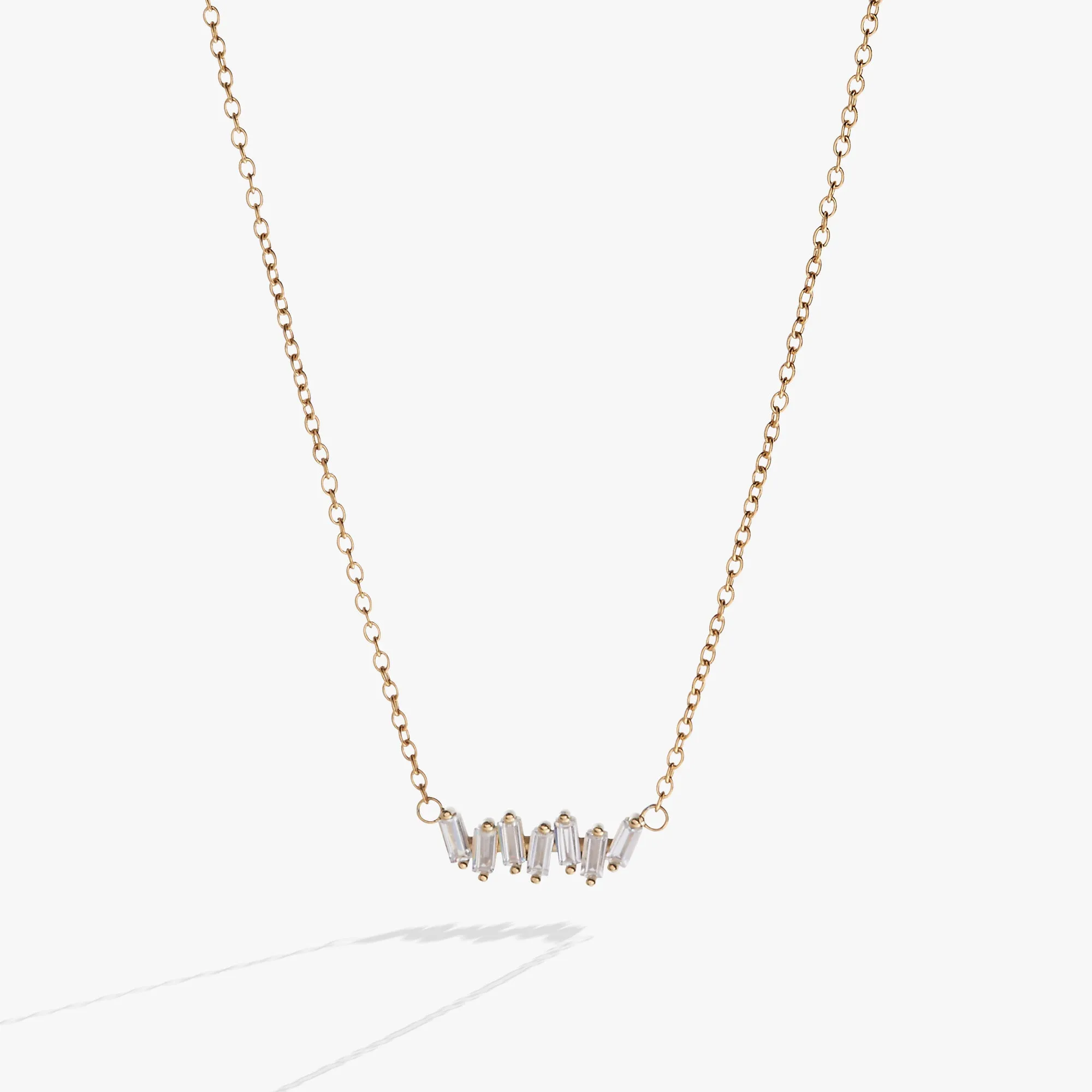 Crystal Baguette Bar Necklace sold by Alex and Ani