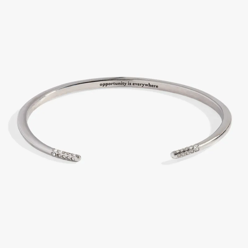 "Opportunity Is Everywhere” Open Tusk Cuff Bracelet sold by Alex and Ani