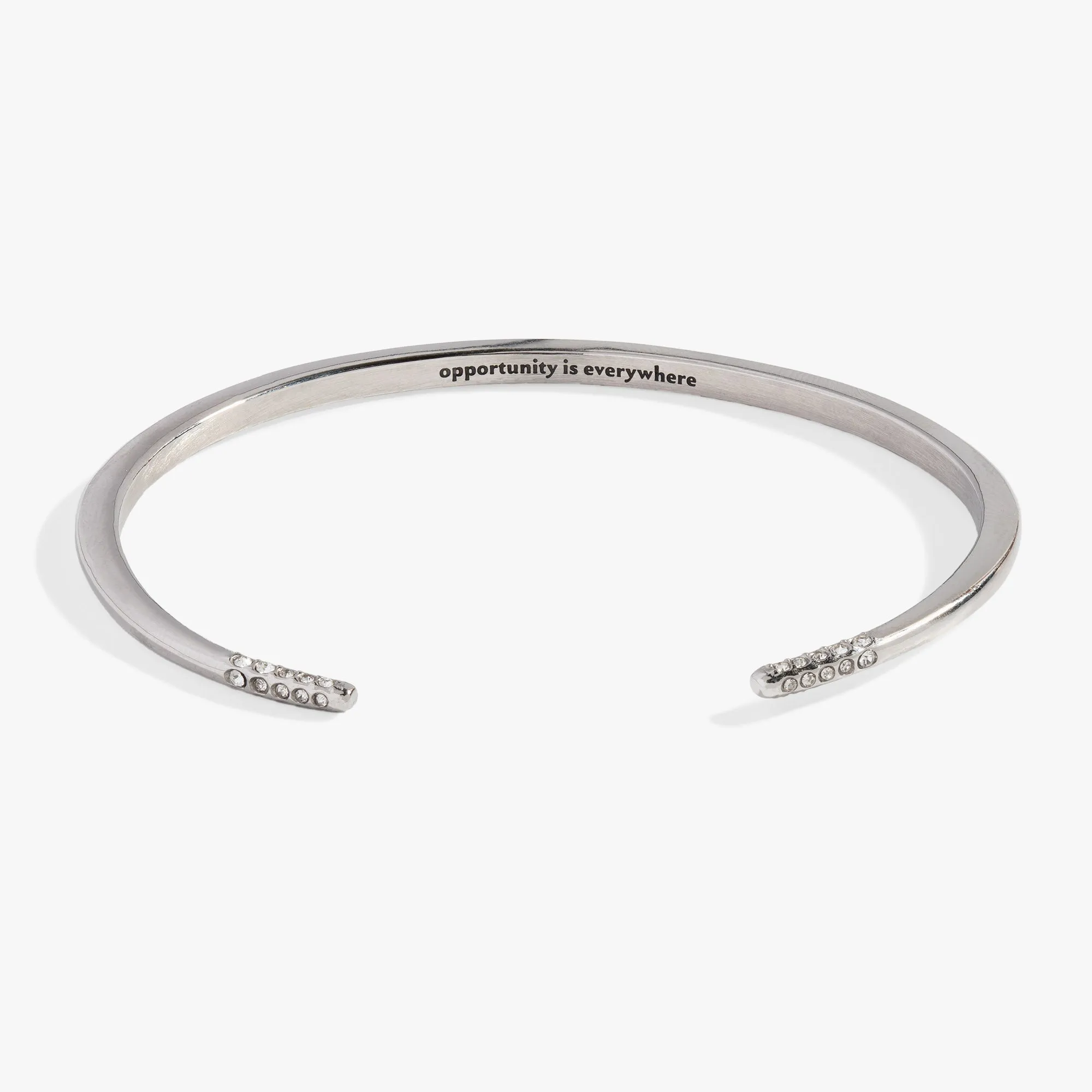 "Opportunity Is Everywhere” Open Tusk Cuff Bracelet sold by Alex and Ani