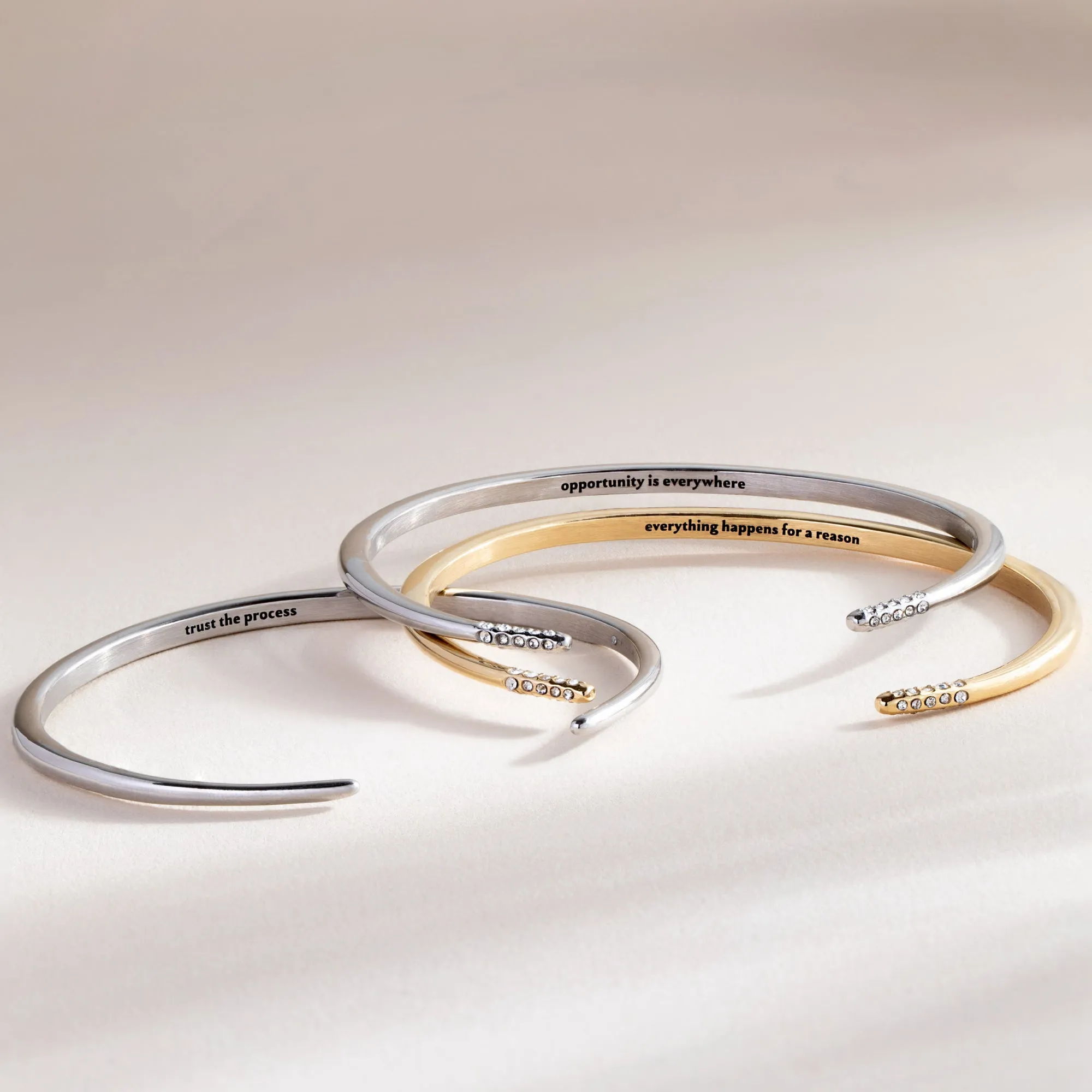 “Trust the Process” Open Tusk Cuff Bracelet sold by Alex and Ani product image thumbnail 3