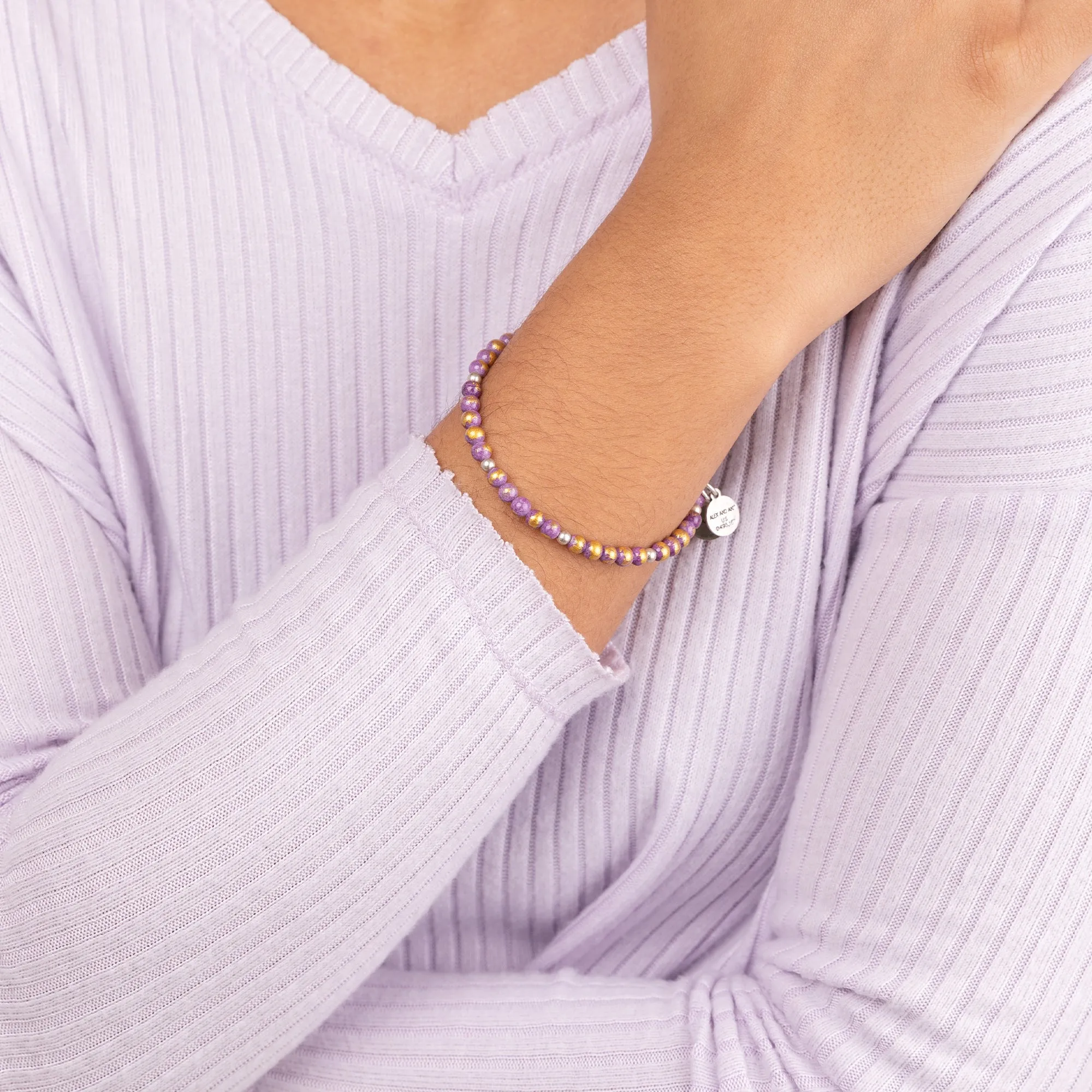 Antique Americana Grateful Beaded Bangle, Purple sold by Alex and Ani product image thumbnail 2