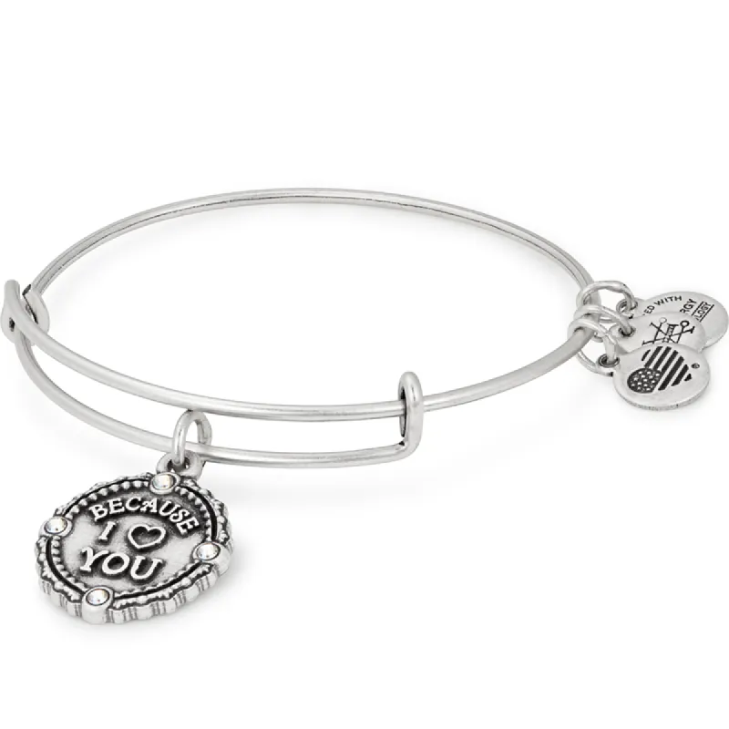 'Because I Love You' Charm Bangle sold by Alex and Ani