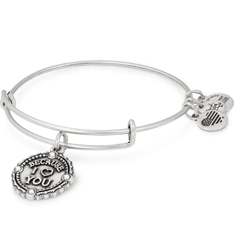 'Because I Love You' Charm Bangle sold by Alex and Ani