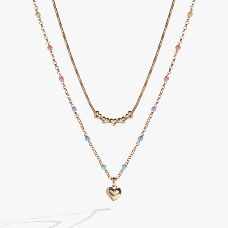 Multi Colored Heart Layered Necklace sold by Alex and Ani