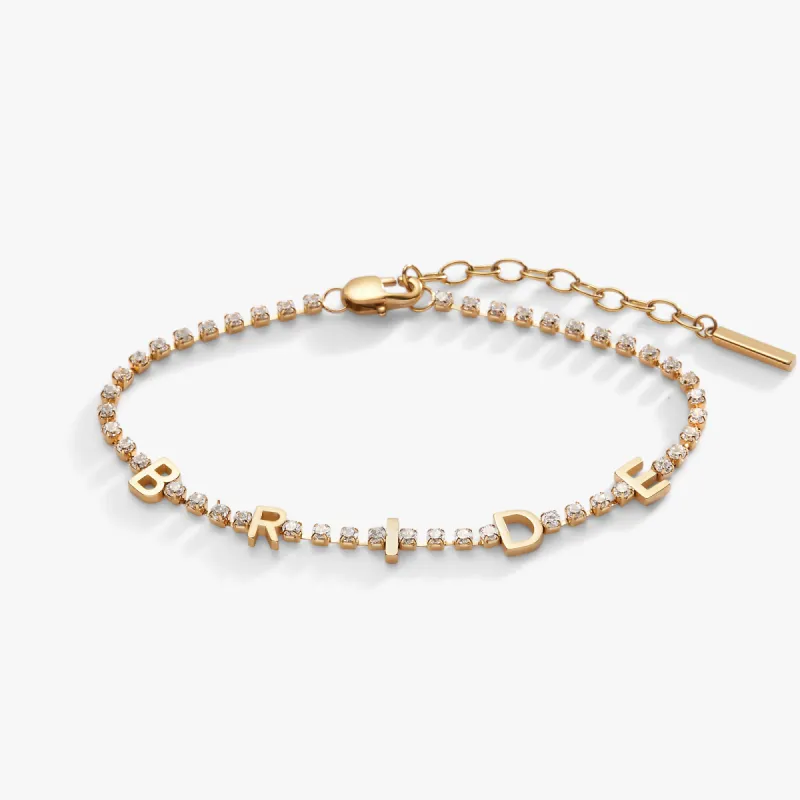 "Bride" Crystal Tennis Bracelet made by Alex and Ani