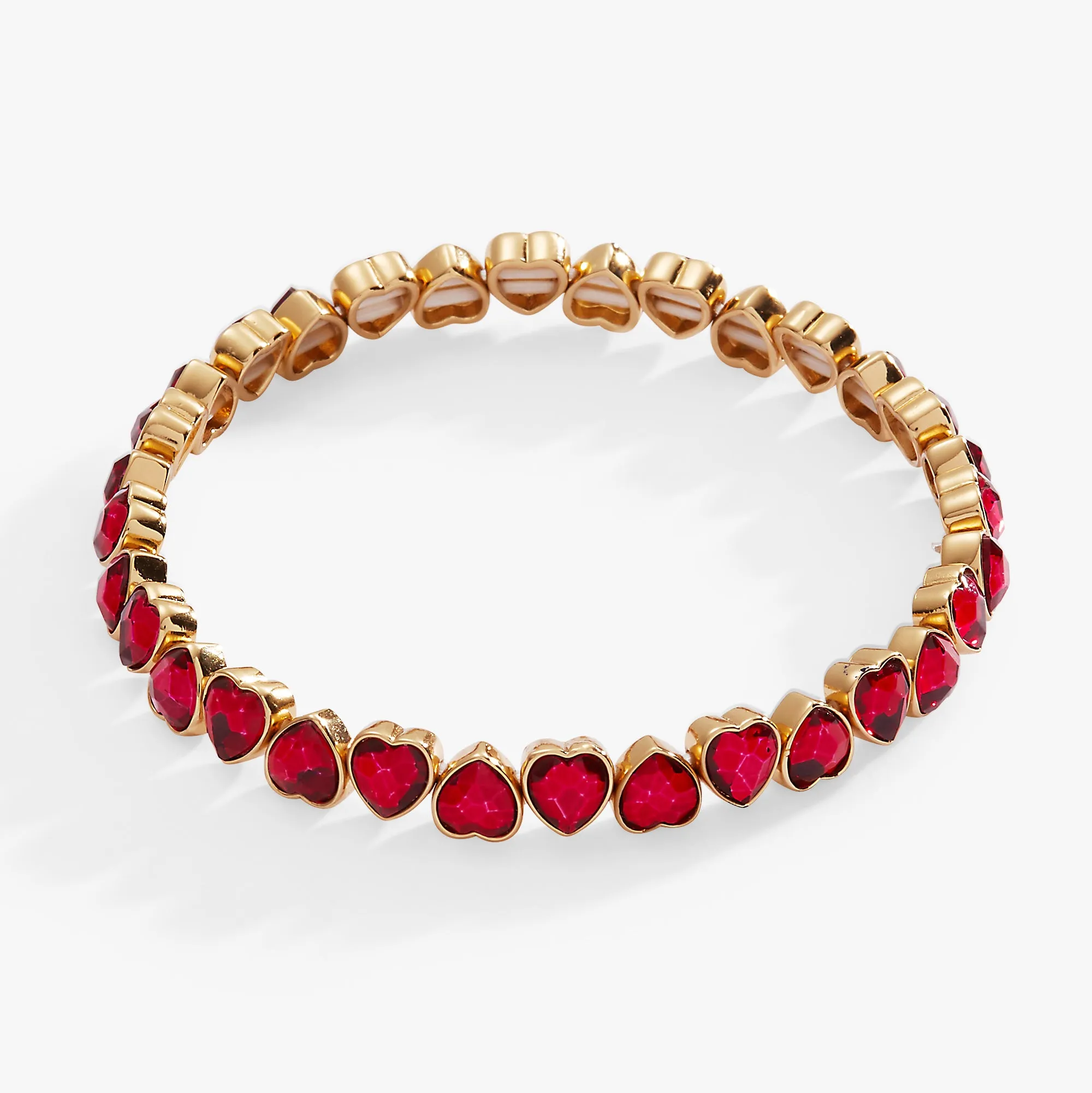 Red Crystal Heart Stretch Bracelet sold by Alex and Ani