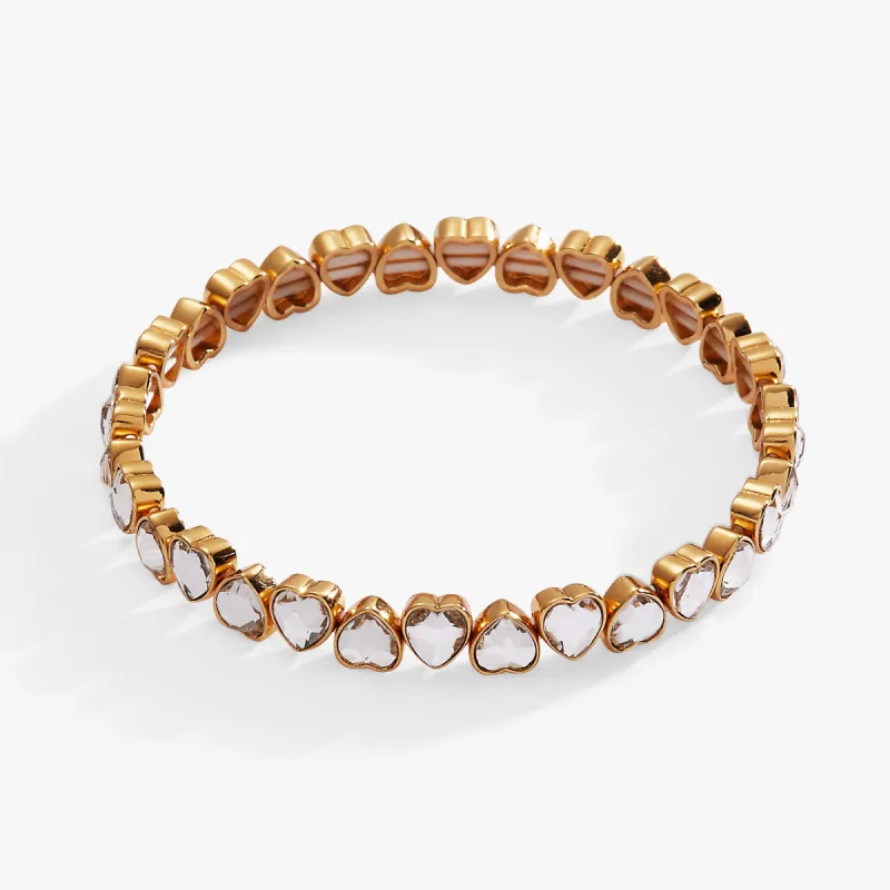 Crystal Heart Stretch Bracelet sold by Alex and Ani