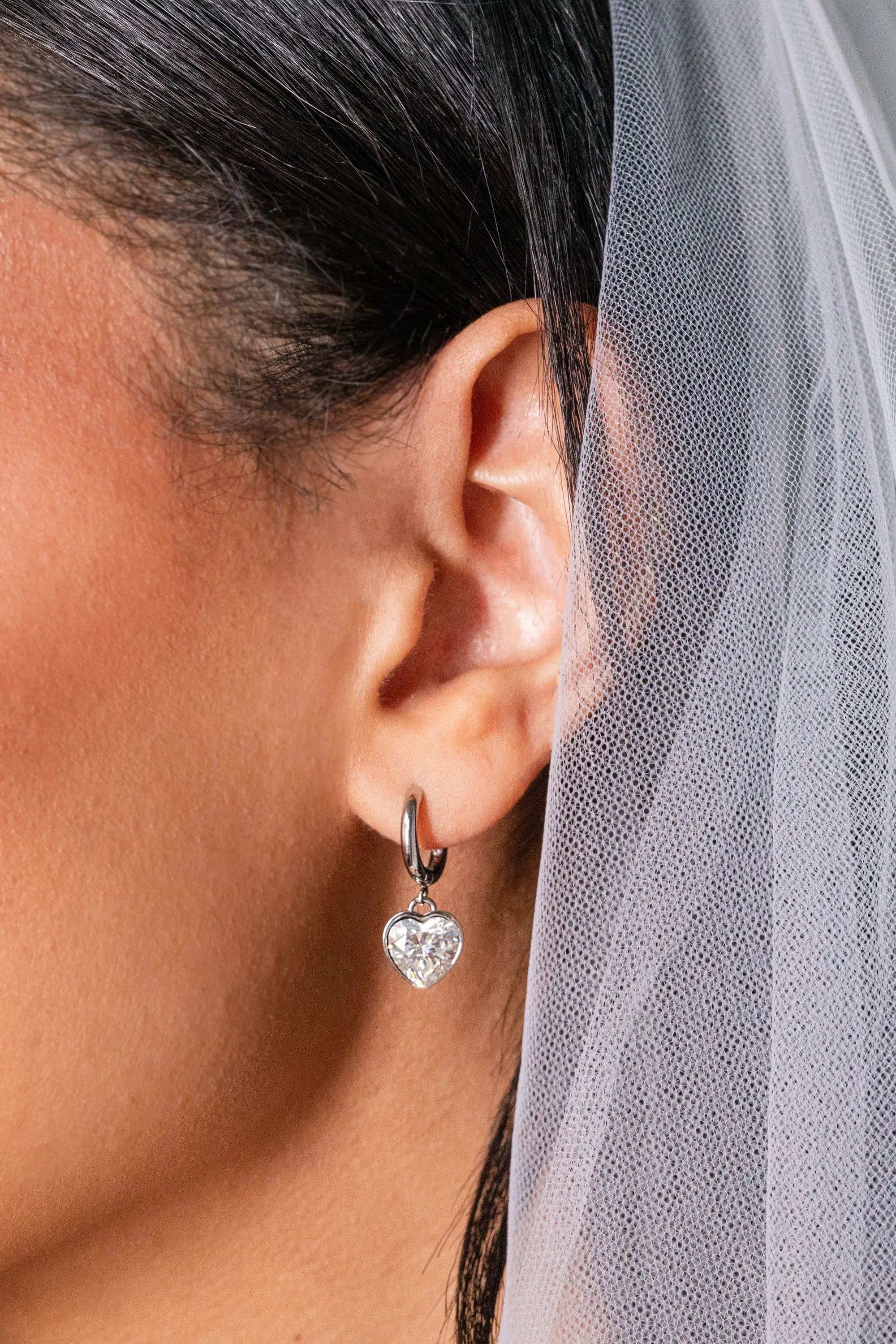 Crystal Heart Huggie Hoop Earrings sold by Alex and Ani product image thumbnail 2