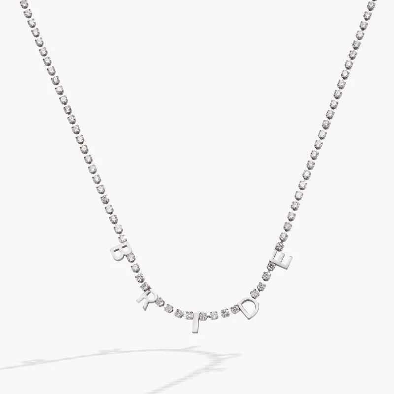“Bride” Crystal Tennis Necklace made by Alex and Ani
