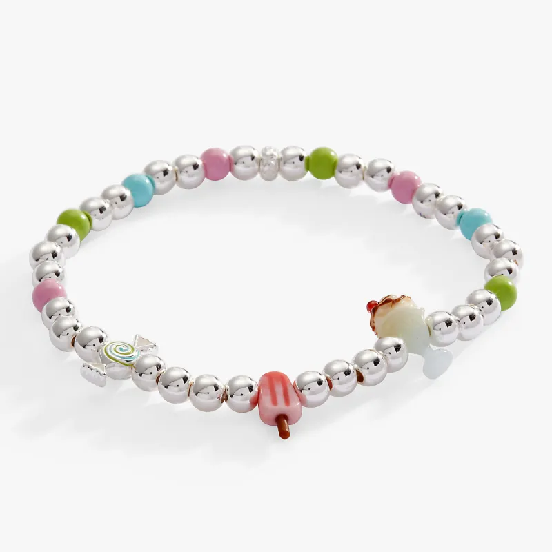 Sweet Treats Love Language Stretch Bracelet sold by Alex and Ani