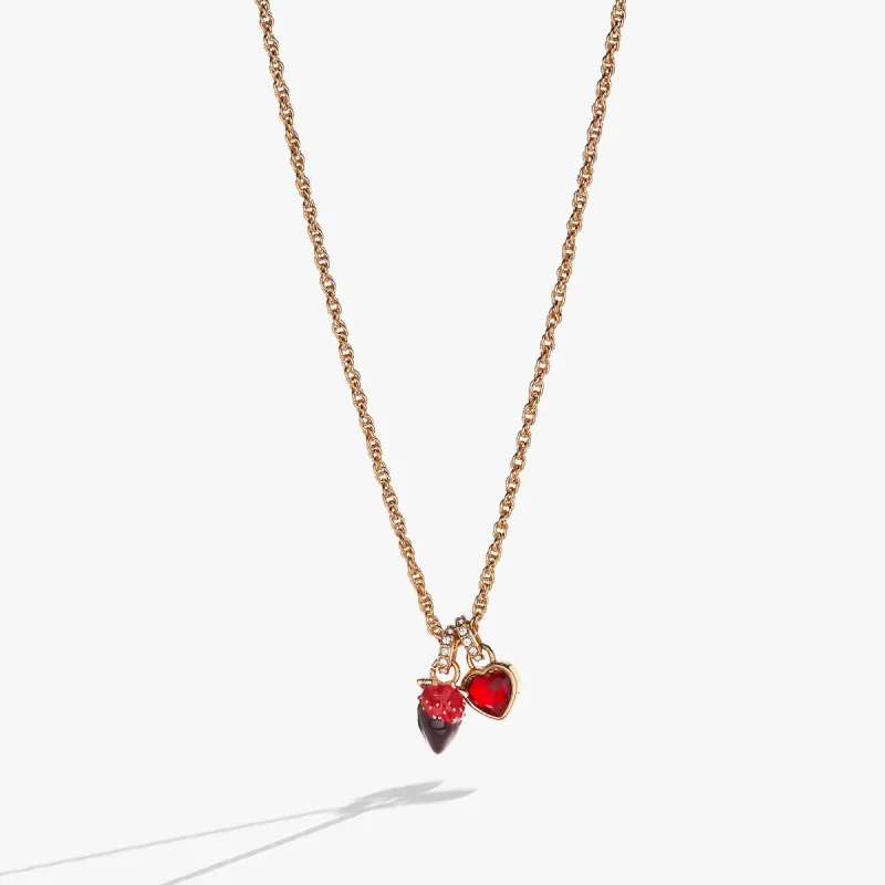 Chocolate-Covered Strawberry Duo Charm Pendant Necklace sold by Alex and Ani