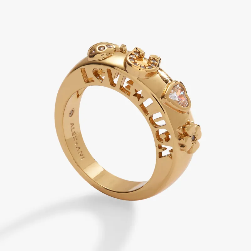 Love and Luck Open Domed Ring sold by Alex and Ani