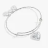 Silver Metal Heart Charm Bangle sold by Alex and Ani