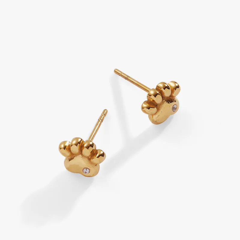 Crystal Paw Mini Stud Earrings sold by Alex and Ani