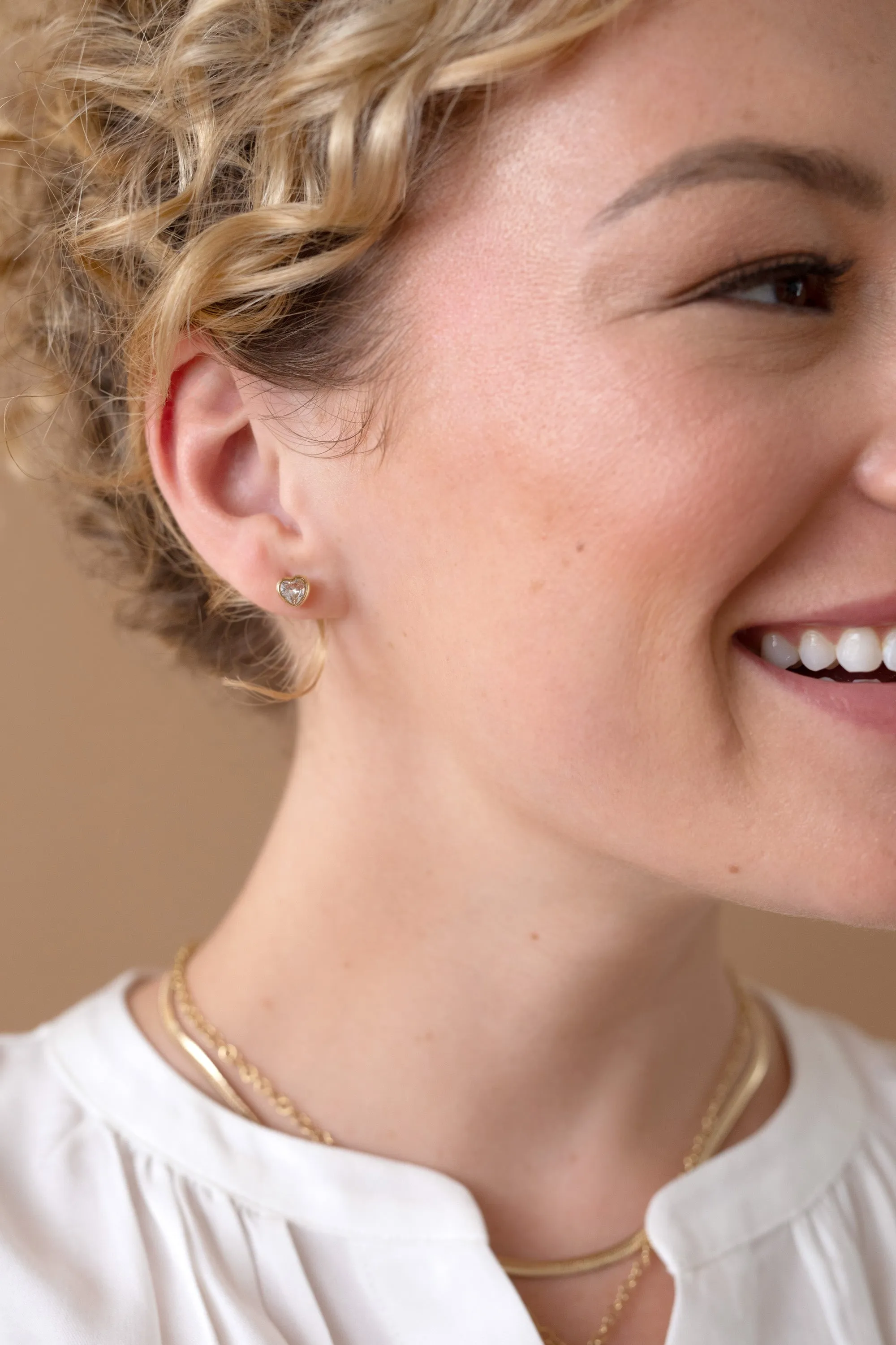 Crystal Heart Mini Stud Earrings sold by Alex and Ani product image thumbnail 3