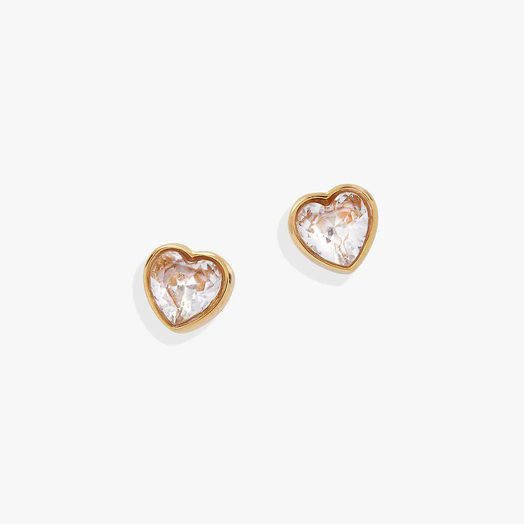 Crystal Heart Mini Stud Earrings sold by Alex and Ani
