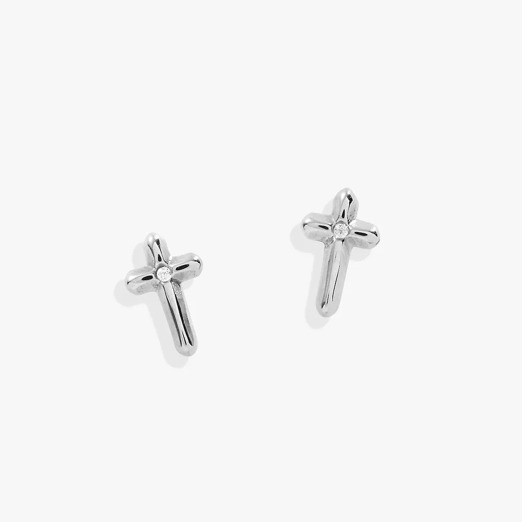 Crystal Cross Mini Stud Earrings sold by Alex and Ani product image thumbnail 3