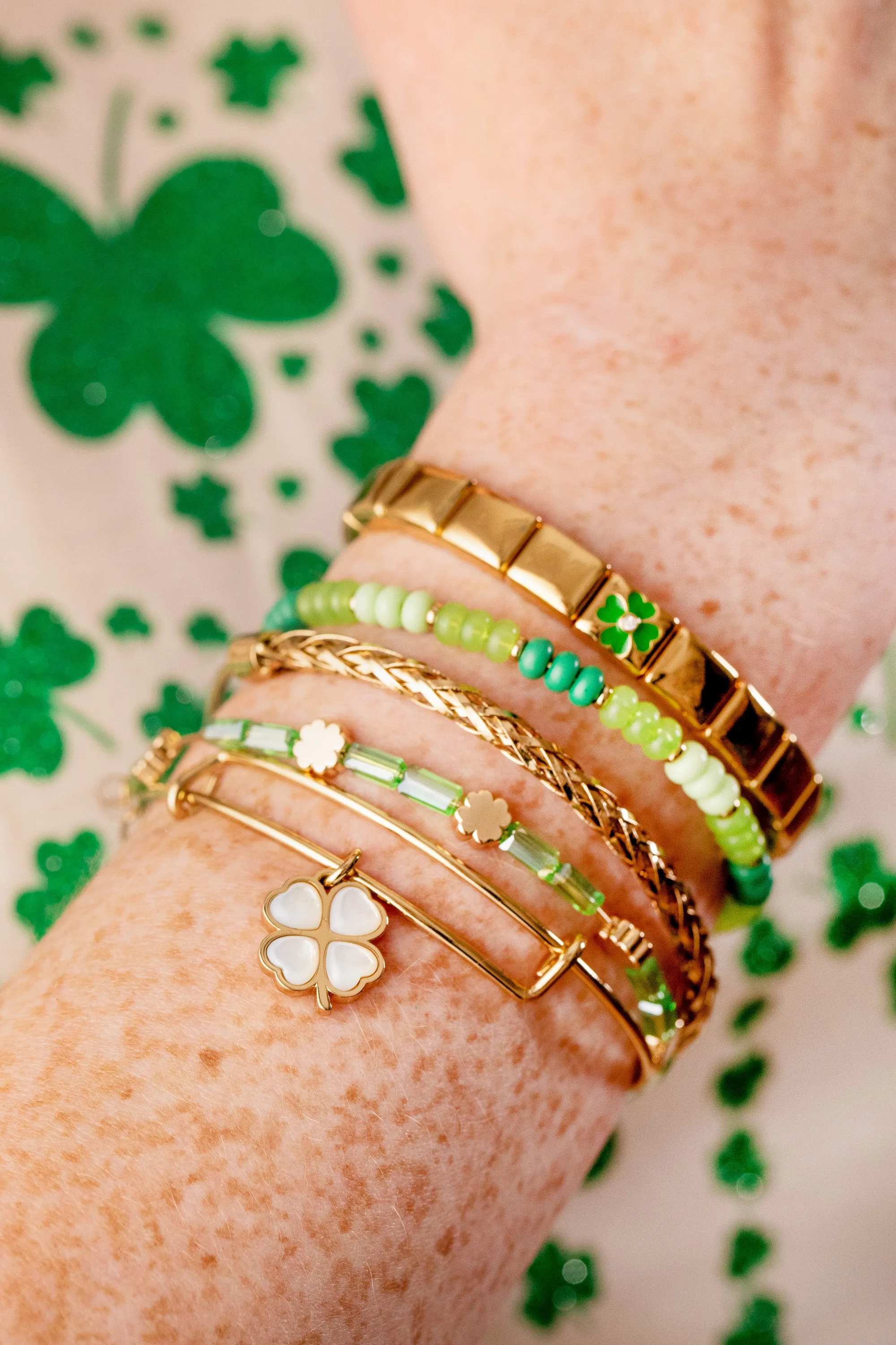 Lucky Four-Leaf Clover Stretch Bracelet sold by Alex and Ani product image thumbnail 2
