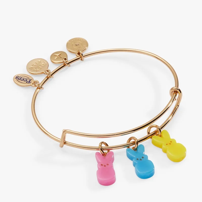 PEEPS® Bunny Multi-Charm Bangle sold by Alex and Ani