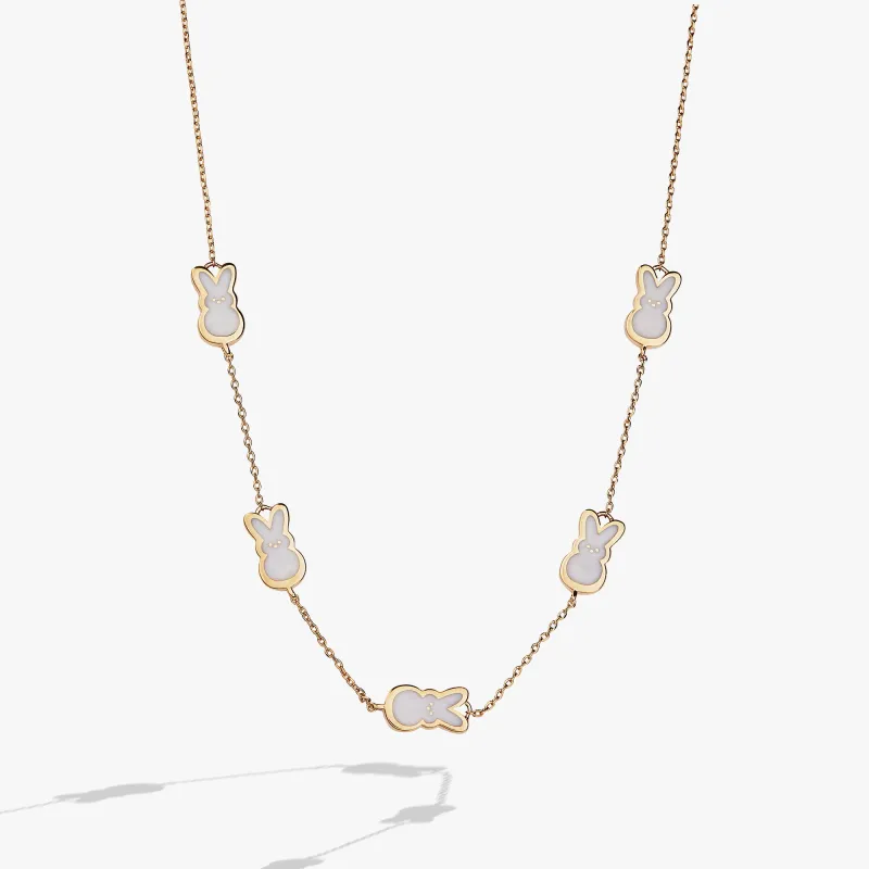 PEEPS® Pearlized Bunny Charm Necklace sold by Alex and Ani