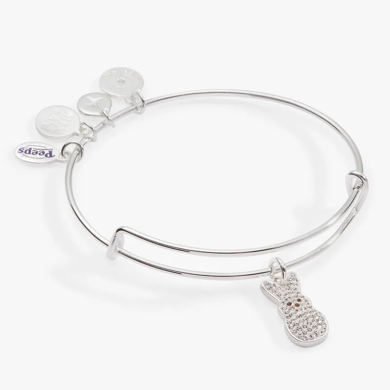 PEEPS® Crystal Bunny Bangle sold by Alex and Ani