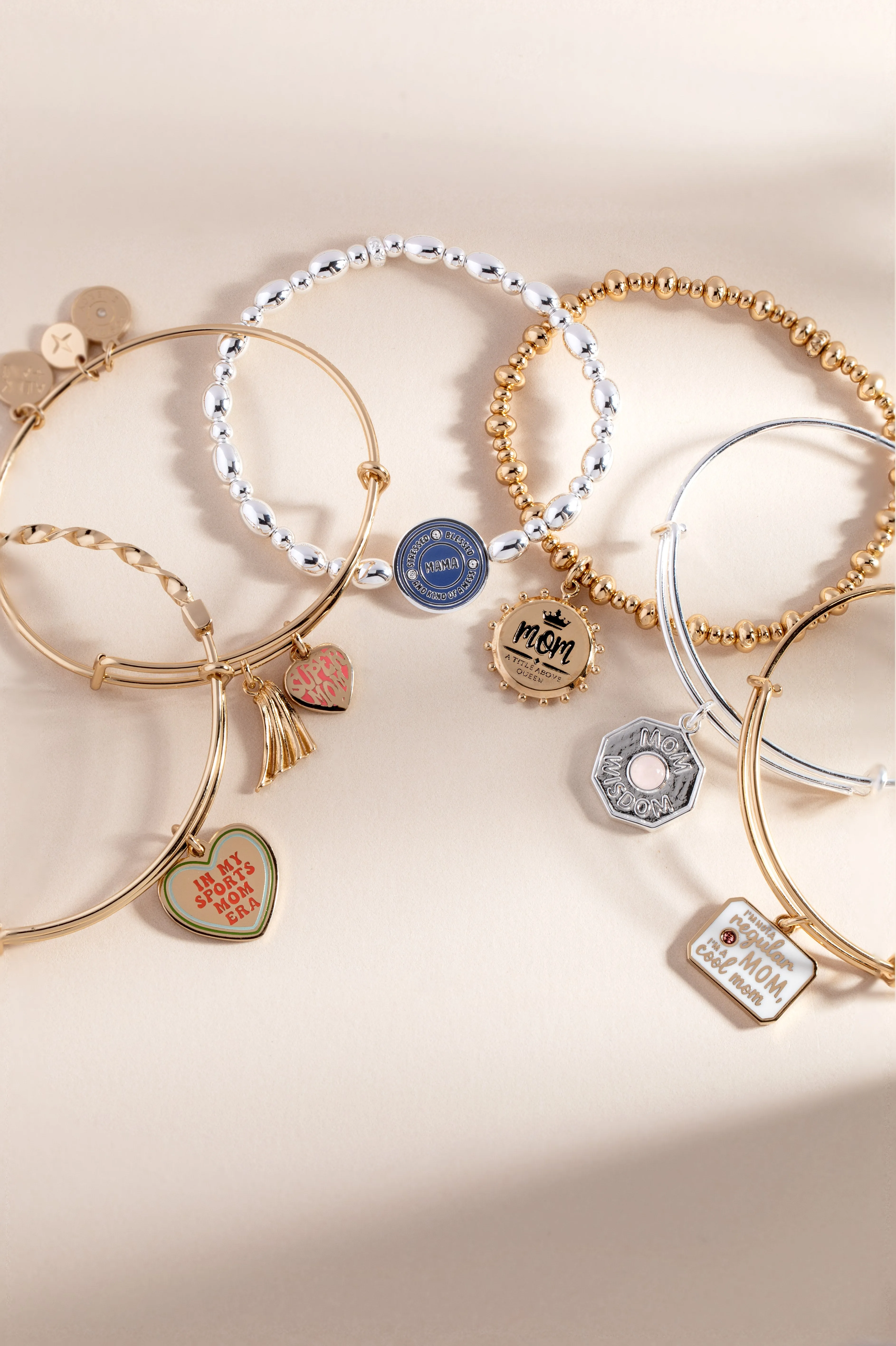 “Mama — Stressed, Blessed and Kind of a Mess” Stretch Bracelet sold by Alex and Ani product image thumbnail 4