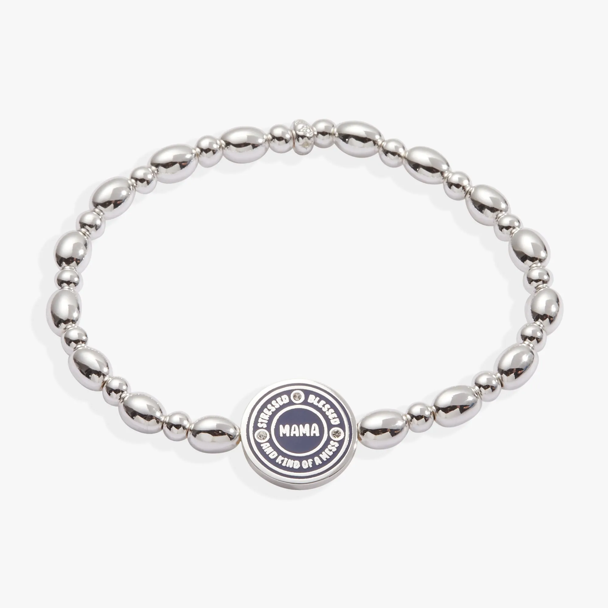 “Mama — Stressed, Blessed and Kind of a Mess” Stretch Bracelet sold by Alex and Ani product image thumbnail 3