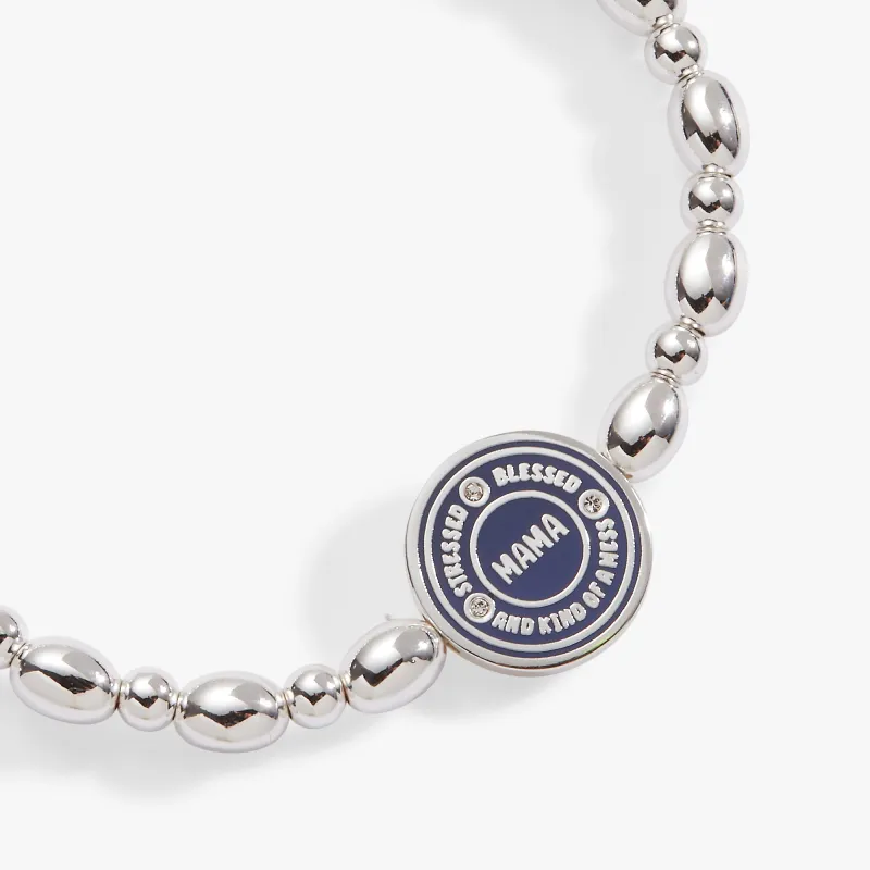 “Mama — Stressed, Blessed and Kind of a Mess” Stretch Bracelet sold by Alex and Ani