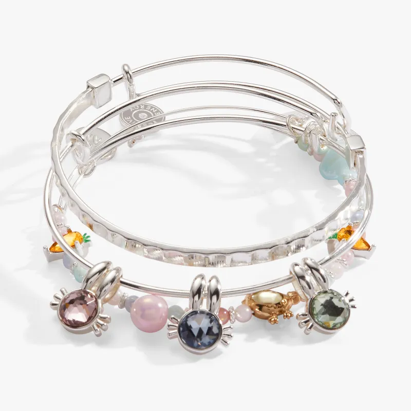 Crystal Bunny Bangles Set of 3 sold by Alex and Ani