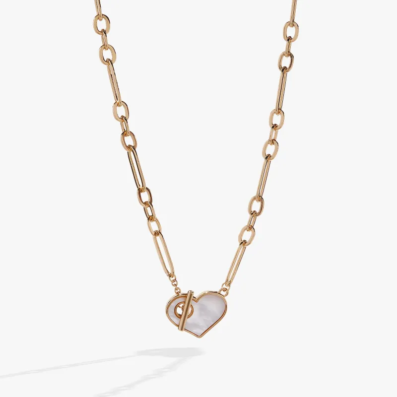 Mother of Pearl Heart Toggle Necklace sold by Alex and Ani