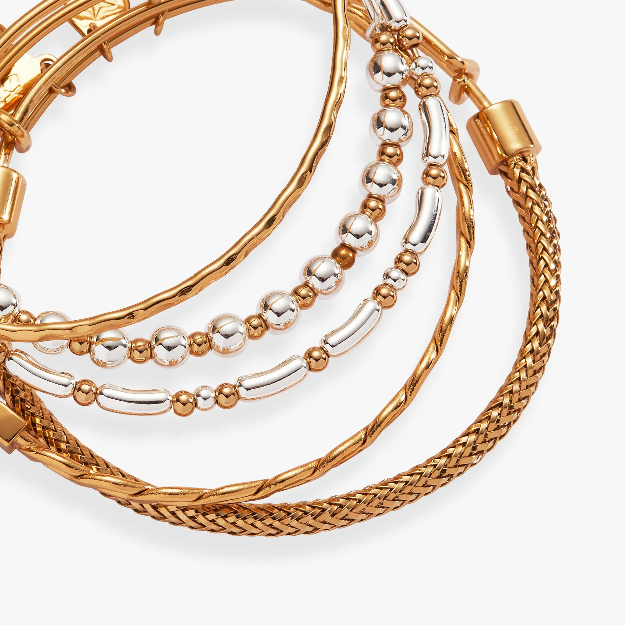 Set of 5 Two-Tone Textured Bangles sold by Alex and Ani product image thumbnail 2