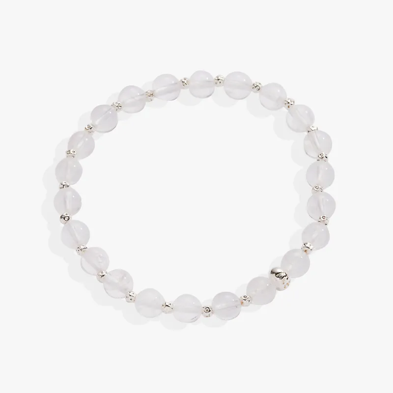 Clear Quartz Healing Stone Stretch Bracelet sold by Alex and Ani