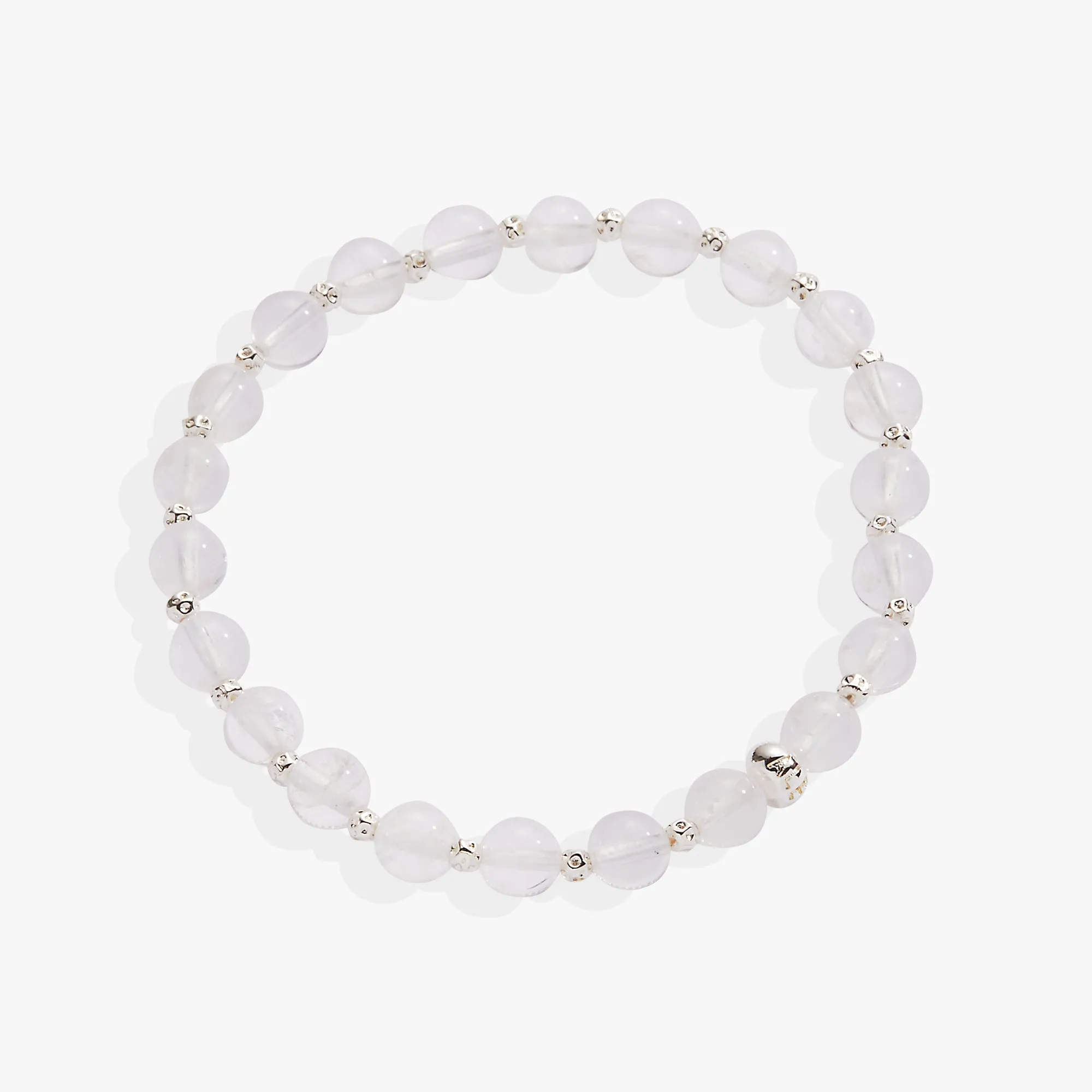 Clear Quartz Healing Stone Stretch Bracelet sold by Alex and Ani