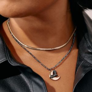 Halloween Moon and Bat Necklace sold by Alex and Ani