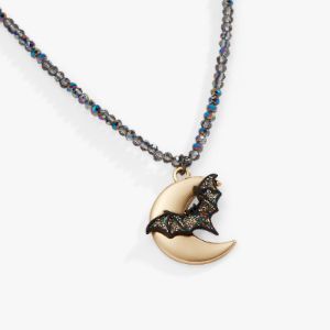 Halloween Moon and Bat Necklace sold by Alex and Ani