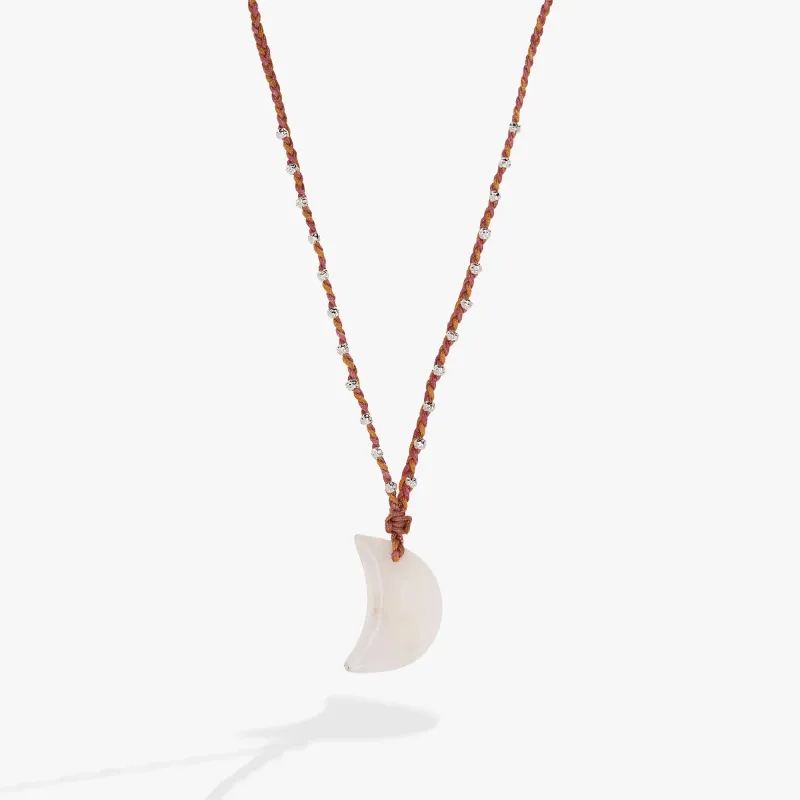 Moon Healing Stone Woven Slider Necklace sold by Alex and Ani