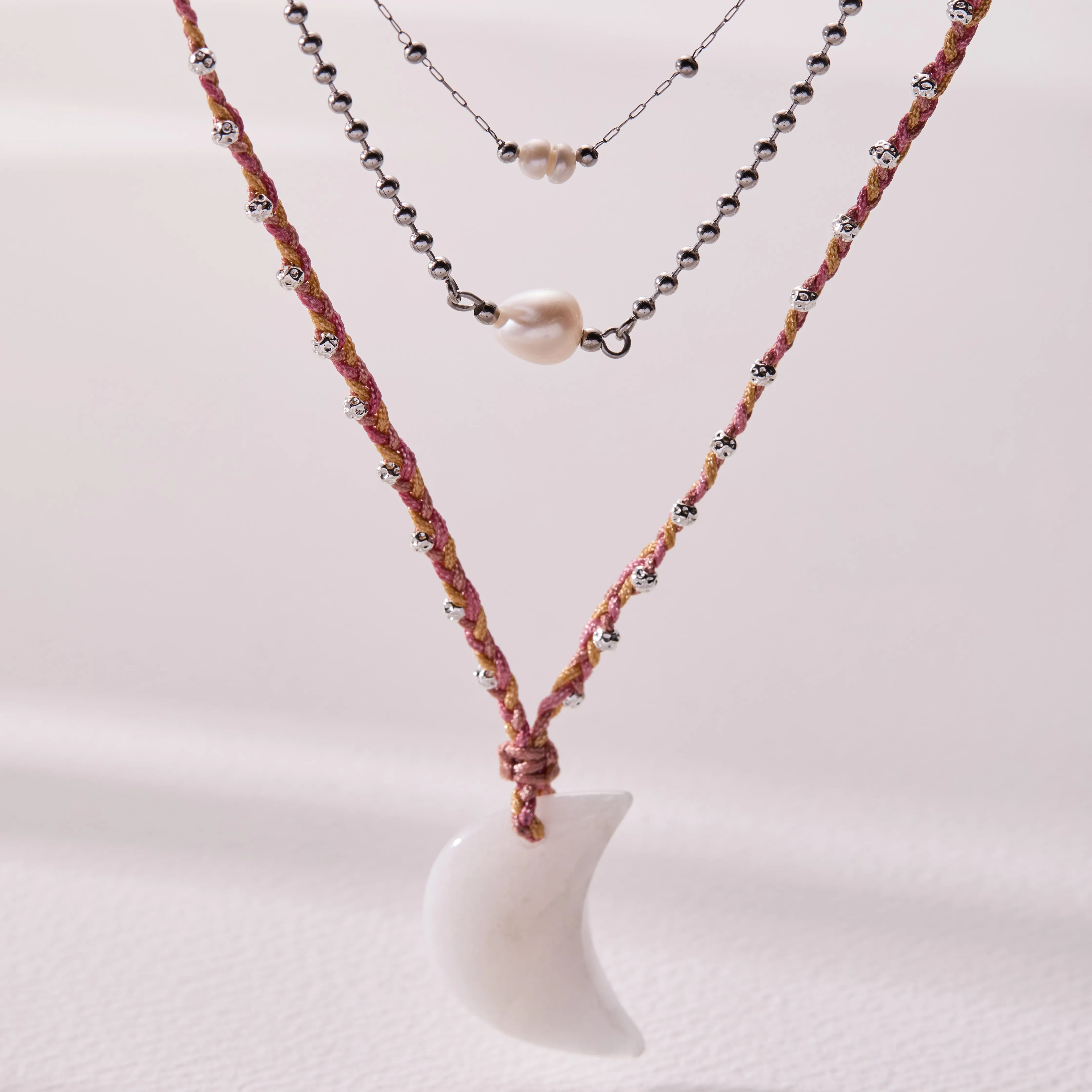 Moon Healing Stone Woven Slider Necklace sold by Alex and Ani product image thumbnail 2