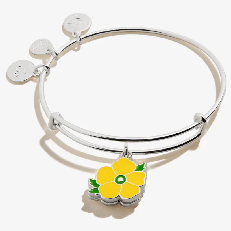 Buttercup Flower Mantra Charm Bangle sold by Alex and Ani