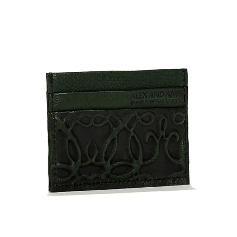 Gabriel Leather Card Case, Forest sold by Alex and Ani