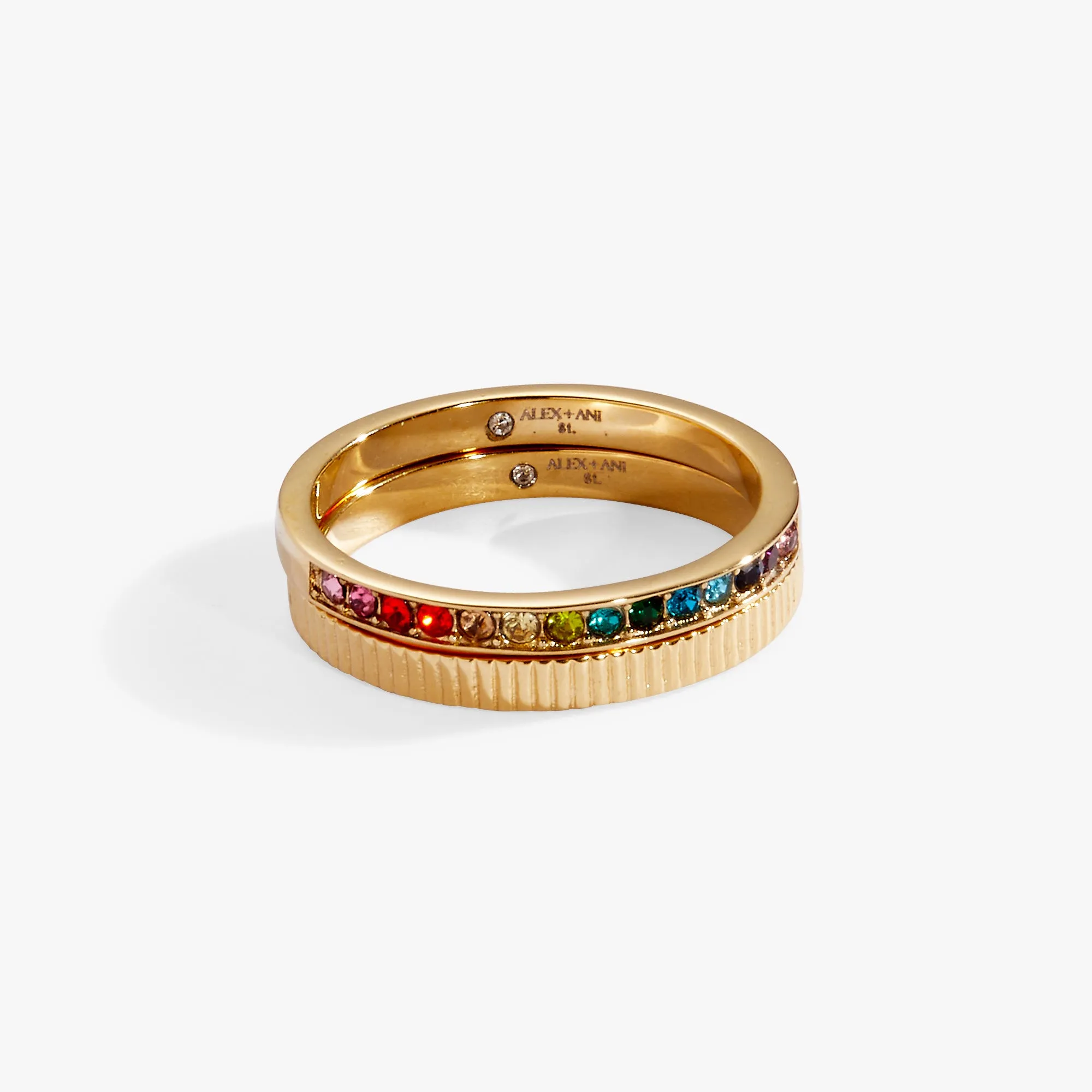Rainbow Ombre Ring Set of 2 sold by Alex and Ani