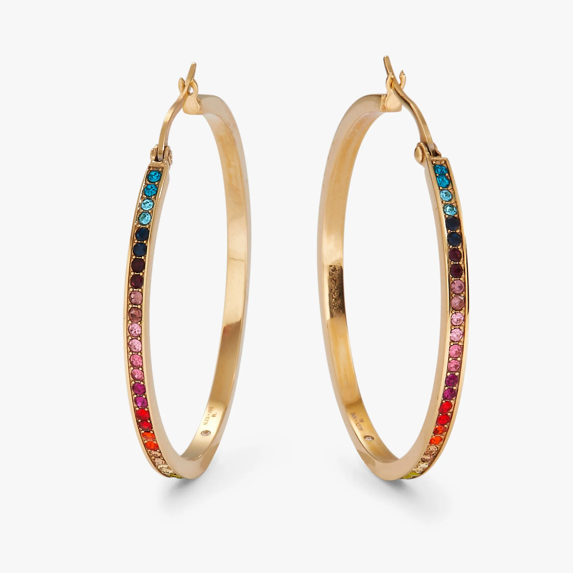 Rainbow Ombre Pave Hoop sold by Alex and Ani
