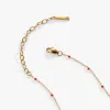 Enamel Coral Red Dot Chain Necklace sold by Alex and Ani