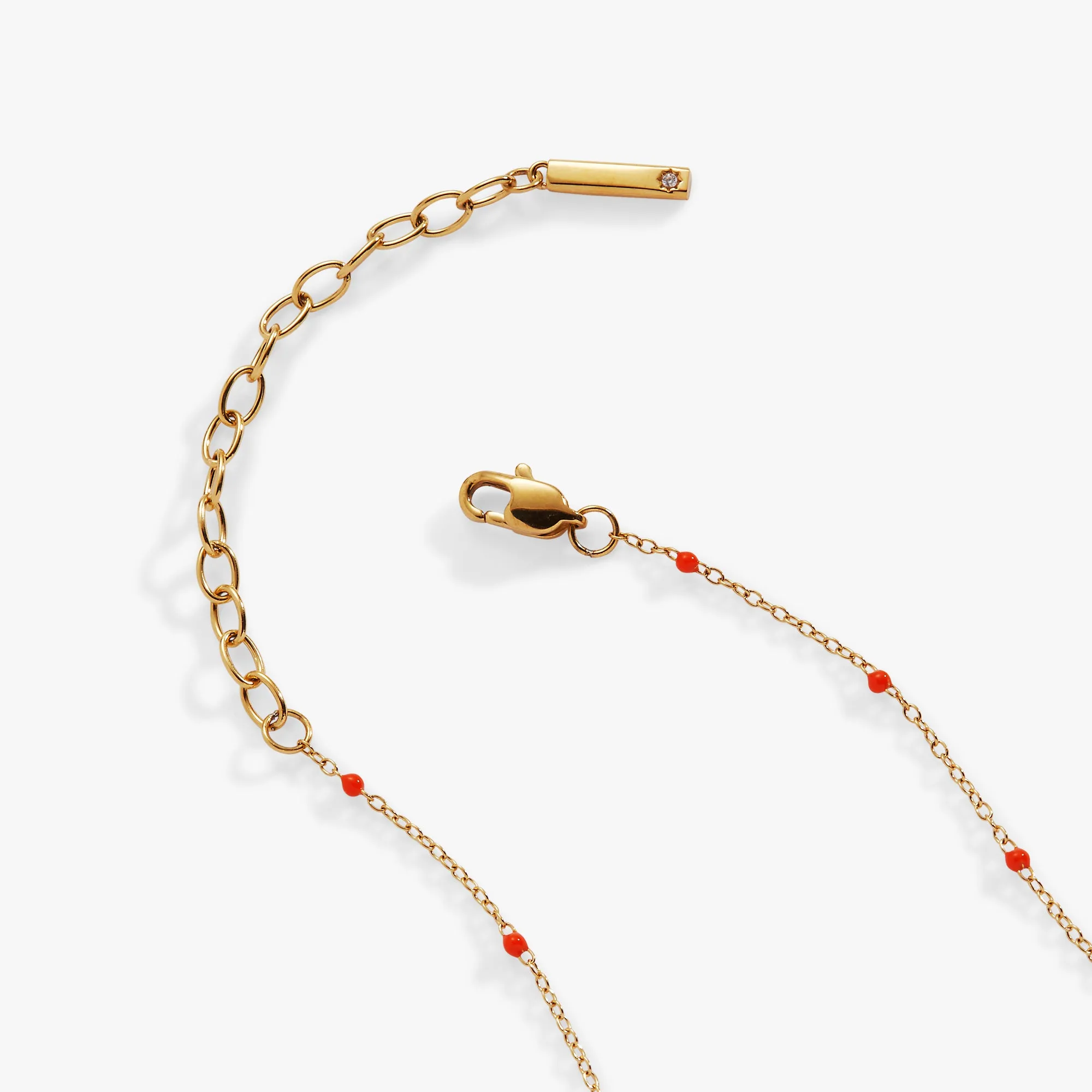 Enamel Coral Red Dot Chain Necklace sold by Alex and Ani product image thumbnail 2