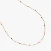 Enamel Coral Red Dot Chain Necklace sold by Alex and Ani
